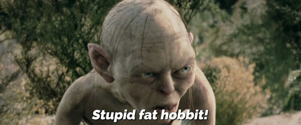  Stupid fat hobbit